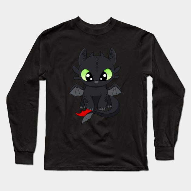 Baby toothless dragon t shirt, face mask for kids, how to train your dragon Long Sleeve T-Shirt by PrimeStore